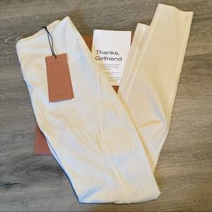 NWT Girlfriend Collective Ivory High Waist Compression Legging Medium